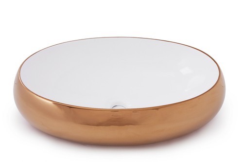 Esclusivo lavabo ovale - , oro