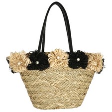 Accessori cesta di paglia Nero