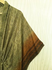 Pure Seta Kaftano Verde e Nero