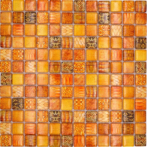 Mosaico piastrelle arancione - mosaico,