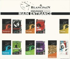 ENDURANCE SERIES BLANCPAIN MONZA 2011 7 STAMPE SU FOREX PASS SERIE COMPLETA