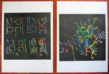 2 litografie a colori BRUNO CONTENOTTE firmate 1980 numerate DIMENSIONI 49 x 70