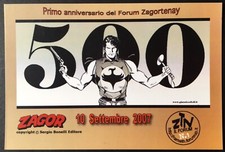 Zagor Cartolina Primo Anniversario Forum Zagortenay 2007 ZTN Sergio Bonelli rara