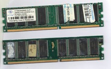 Lotto 2 Pz RAM DDR 400 VDATA 256MB + Nanya 256Mb PC3200 CL3 184-Pin