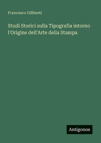 Studi storici sulla - sulla, tipografia