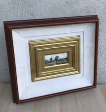 Quadro vintage -Paesaggio- dipinto a tempera su cartoncino