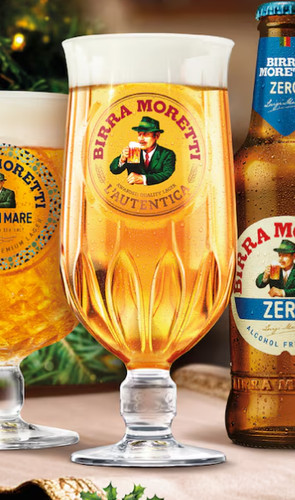 Set birra moretti pint - of,