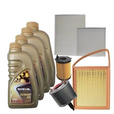 Kit Tagliando Peugeot 208 1.4 1.6 Hdi Citroen C3 4 Filtri 4 Olio 5w30 Siroil