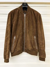 Bomber in camoscio marrone |