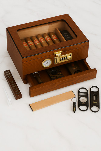 Luxury wooden cigar humidor - luxury,
