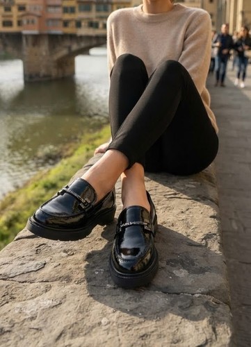 Mocassini donna neri laura - donna,