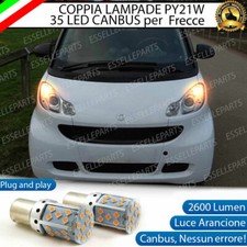 COPPIA LAMPADE PY21W BAU15S CANBUS 35 LED SMART FORTWO 451 FRECCE ANTERIORI