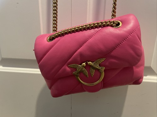 Pinko italian fuchsia leather - pinko,