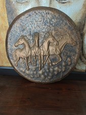 Copper plate with horse scene