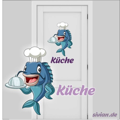 Türaufkleber cucina pesce con - pesce,