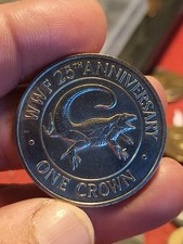 TURKS AND CAICOS ISLANDS 1 CROWN 1988 25th ANNIVERSARY WWF Elisabetta Il Iguana