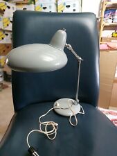 Lampada Vintage Da Tavolo Ministeriale Grigia/ Cromato Anni 60 70 Modernariato 