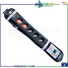 Ciabatta Multipresa 6P 16A 3500W 6 Schuko / Bipasso 2 Prese Ricarica USB 2.1A