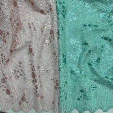 Tessuto Tulle Ricamato Rete