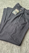 Pantalone da lavoro uomo Dickies Loose Fit doppio ginocchio 36x34 nero flessibile nuovo con etichette