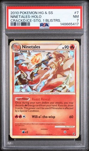Psa ninetales 123 - 7/123, cracked