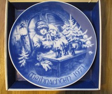 NATALE 1971 Bareuther Bavaria piatto natalizio e scatola