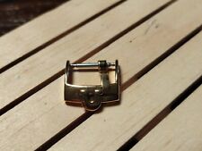 FIBBIA 20mm ARDIGLIONE  BUCKLE OMEGA VINTAGE ACCIAIO PLACCATA ORO 