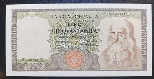 50000 lire leonardo 1972 - lire,