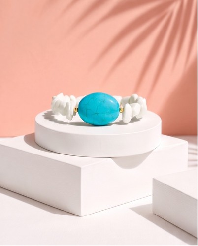 Bracciale elastico turchese - , e
