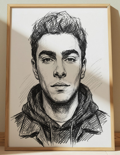 Luigi mangione disegno stampa - mangione,