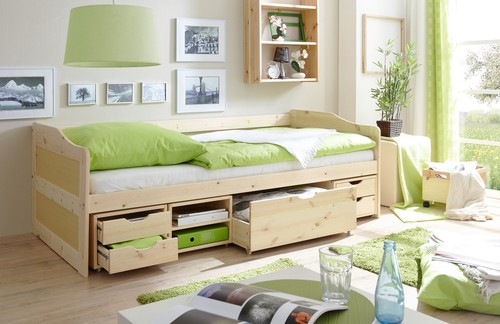 Divano letto funzionale con