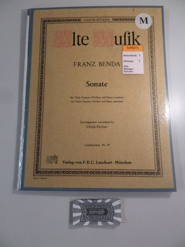 Sonate für viola amore und - viola, d´amore