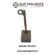 SPAZZOLA CARBONCINO 9X16X17 MOTORE ELETTRICO ISKRA MHALE AMJ  12V 24V DC