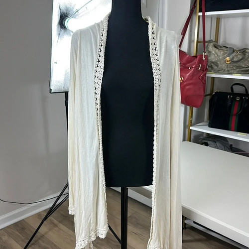 Cardigan panna bordi