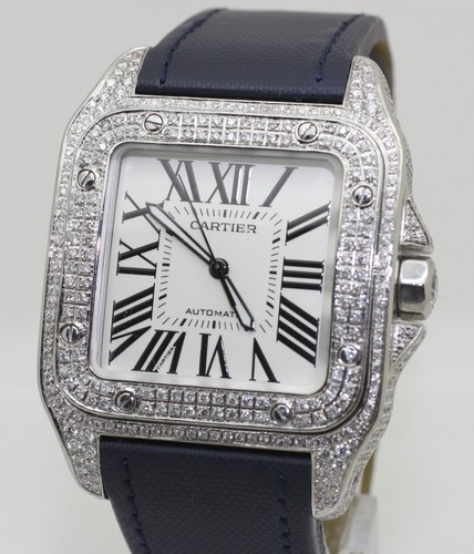 Cartier santos 100 acciaio - 100, xl