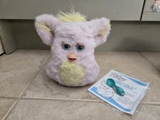 Vintage Funky Furby Rosa Giallo 2006 Tiger Electronics Raro Manuale Cucchiaio Funzionante