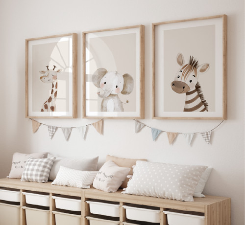 Stampe neutre safari - safari, nursery
