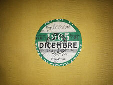 BOLLO AUTO AUTOVETTURA TASSA DI CIRCOLAZIONE ACI VINTAGE DICEMBRE1965 ORIGINALE 