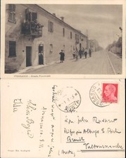 PIOSSASCO ANIMATA CON BICI D'EPOCA E GENTE  IN POSA FOTOGRAFICA -RARA *N.47323