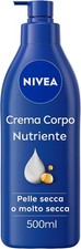 NIVEA Crema Corpo Nutriente 500 ml Crema idratante corpo 72h arricchita con