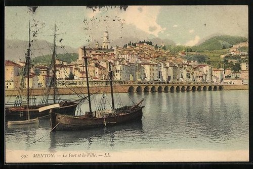 Mentone port et la - mentone,,