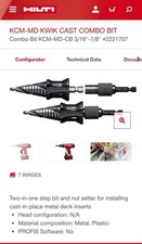 Hilti kcm md kwik - 3/16"-7/8", kcm-md