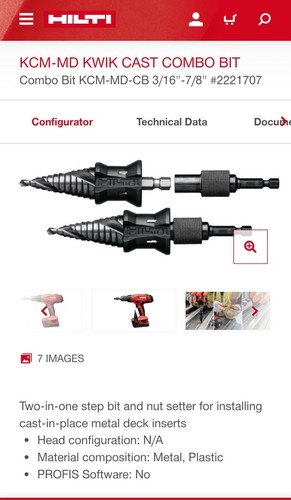 Hilti kcm md - hilti, kwik