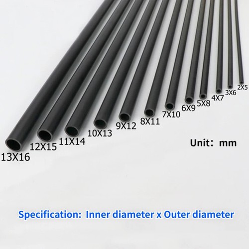 Black pvc plastic pipe tube - black,