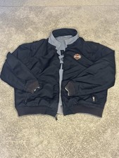 Harley-Davidson Giubbotto Bomber Reversibile Nero/Grigio Ricamato Uomo 3XL