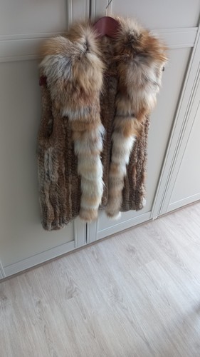 Veste fourrure renard lapin - renard,