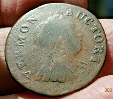 1788 VERMONT COPPER RR 16 VF