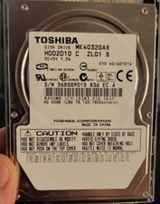 TOSHIBA MK4032GAX HARD DISK 40