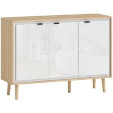 DecHome Madia Moderna Design per Soggiorno e Cucina 107x35x77 cm Bianco R424WT