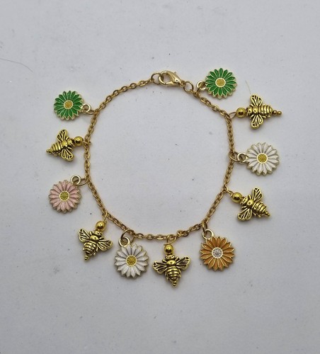 Bracciale con fiori smalatati - bracciale,